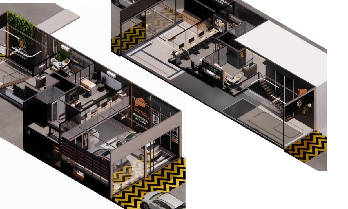 Mechnozeal isometric commercial 3D render by Line and Space